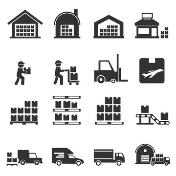 warehouse icon vector
