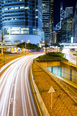Fototapeta na wymiar Hong Kong traffic trail