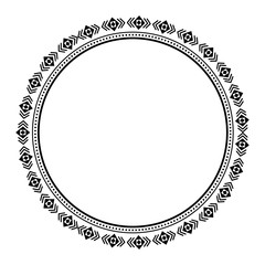 textile circle decoration icon