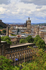 Fototapeta na wymiar A view over Edinburgh from Calton Hill, Scotland