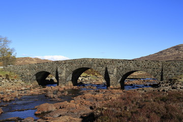 Fototapeta na wymiar Sligachan Old Bridge, Isle of Skye