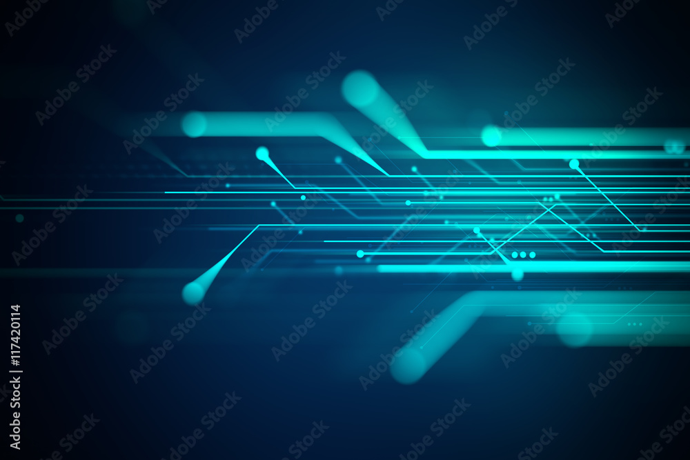 Poster blue geometric shape abstract technology background