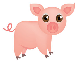 Obraz na płótnie Canvas pig cartoon,vector, design, character, image, logo, illustration, art.