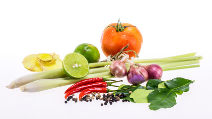 Herb raw material for Tomyam isolated