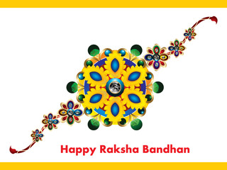 happy Raksha Bandhan Background with rakhi