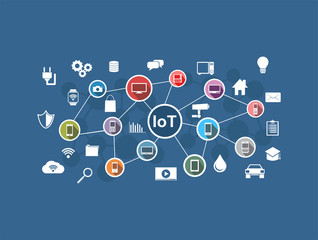 Internet of Things. IoT network. Internet connection concept.