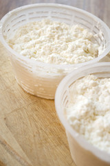 handcraft ricotta cheese made from ewe's milk