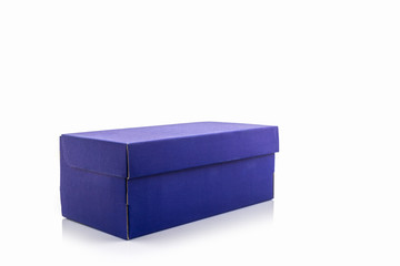 Blue shoe box with clipping path.