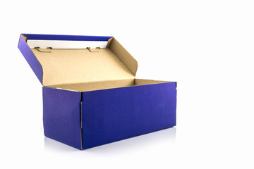 Blue shoe box with clipping path.