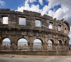 Ancient Roman amphitheater (arena) in Pula. Croatia.