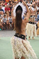 Naklejka premium Danza tradicional de la Isla de Pascua