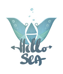 llustration Totem ramp style Polynesia.