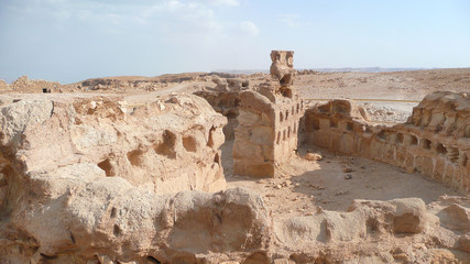 Masada Festung in Israel Detail Ruinen