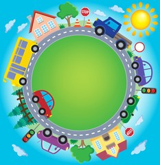 Circle with cars theme image 2