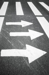 Pedestrian crossing road marking zebra