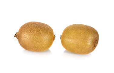 whole fresh kiwi on white background