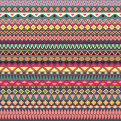 Colorful tribal vintage ethnic seamless pattern