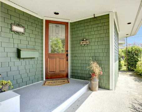 Front Porch And Door Of The Green House.