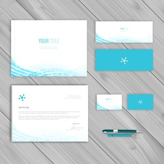 Blue corporate identity template