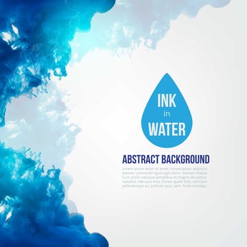 Blue Ink In Water