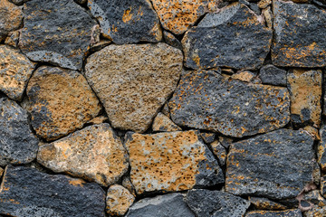 mur pierre volcanique matière texture roche lave
