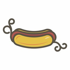 hot dog logo icon vector