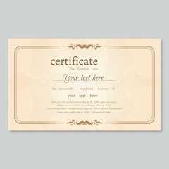 Retro certificate template