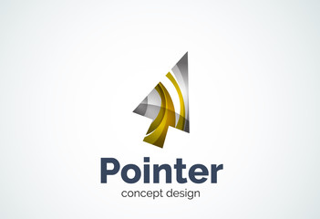 Fototapeta na wymiar Cursor logo template, mouse pointer and arrow concept