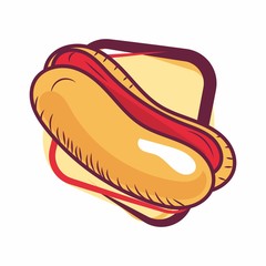 hot dog logo icon vector