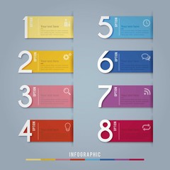 Colorful banners infographic