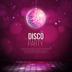 Disco party background - obrazy, fototapety, plakaty