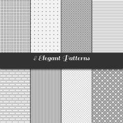 Gray geometric patterns collection