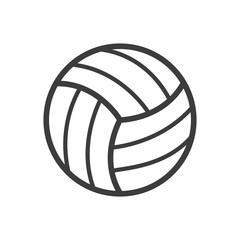Volleyball ball icon. Volleyball ball Vector isolated on white background. Flat vector illustration in black. EPS 10