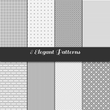 Gray Geometric Patterns Collection