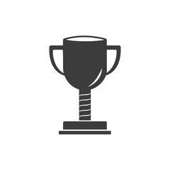 Trophy icon. Trophy Vector isolated on white background. Flat vector illustration in black. EPS 10