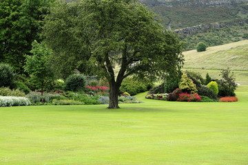 Fototapeta na wymiar Holyrood Garden in Edinburgh