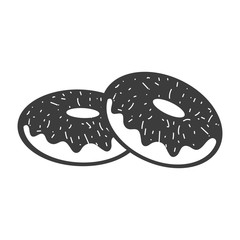 Donuts icon. Donuts Vector isolated on white background. Flat vector illustration in black. EPS 10