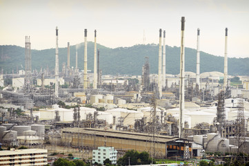 Fototapeta na wymiar Oil refinery industry, Thailand
