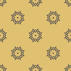 Damask elegant wallpaper.Seamless vector background. Grey and golden colors.