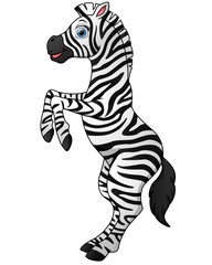 Cute zebra cartoon standing