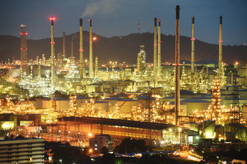 Fototapeta premium Oil refinery industry, Thailand