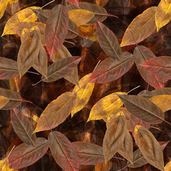 Structure seamless: autumn leaves