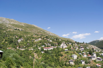 Fototapeta na wymiar Galicnik village, national park Mavrovo