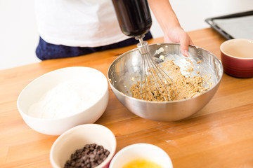 Baking cookies at home
