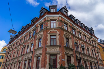 Obraz premium XIX Century tenement building in Stockholm, Sweden