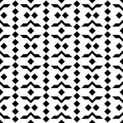 Abstract geometric black and white hipster fashion pillow squares pattern