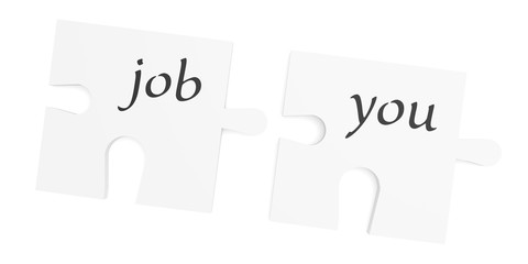 Puzzle Pieces: A Job For You, 3d illustration