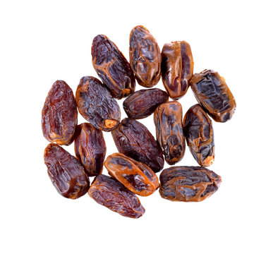 Date palm,date fruit on white background