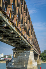 old railroad bridge across the Sava River