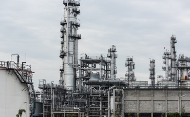 Oil refinery and Petroleum industry at day time